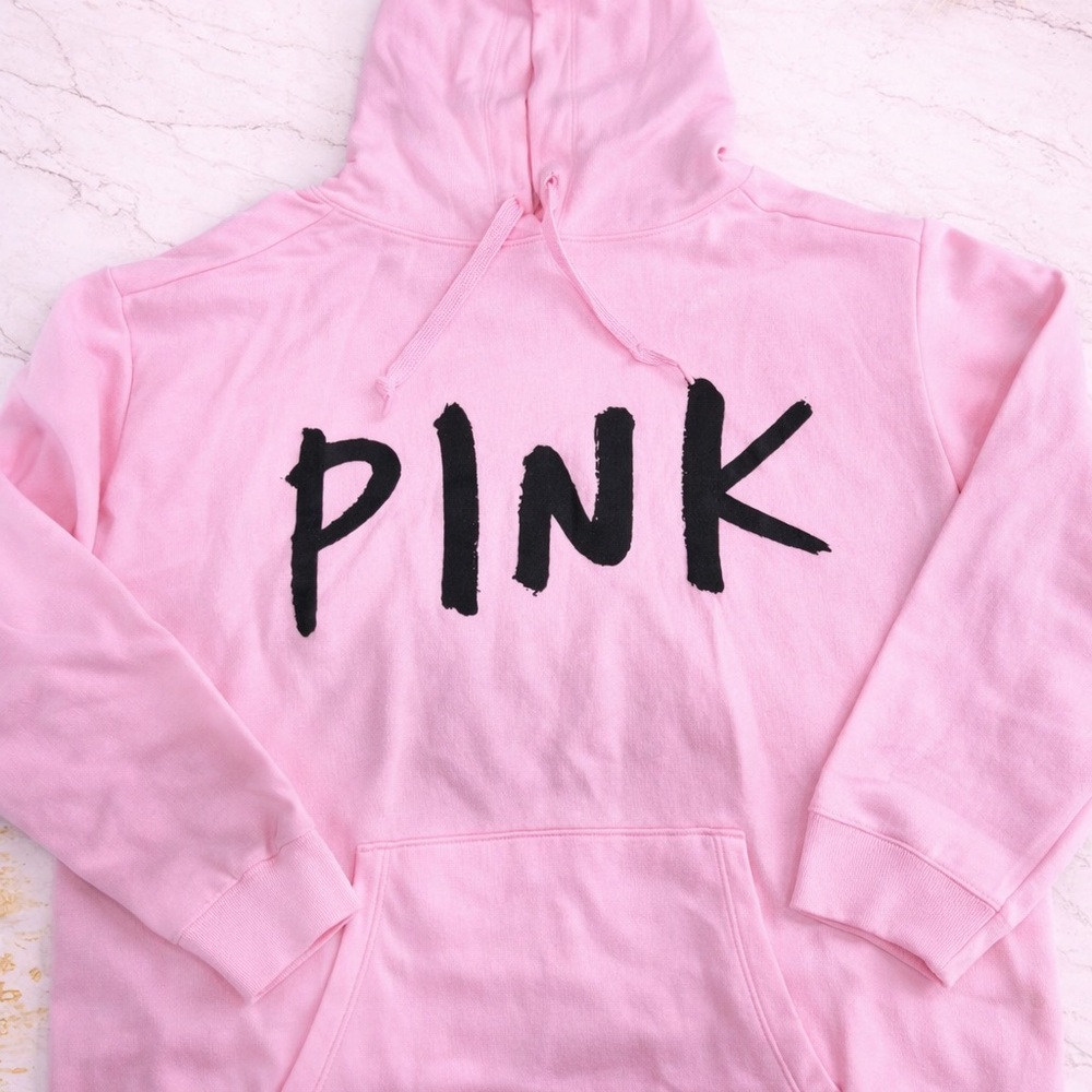 PINK Pink Graphic Hoodie size large so comfy